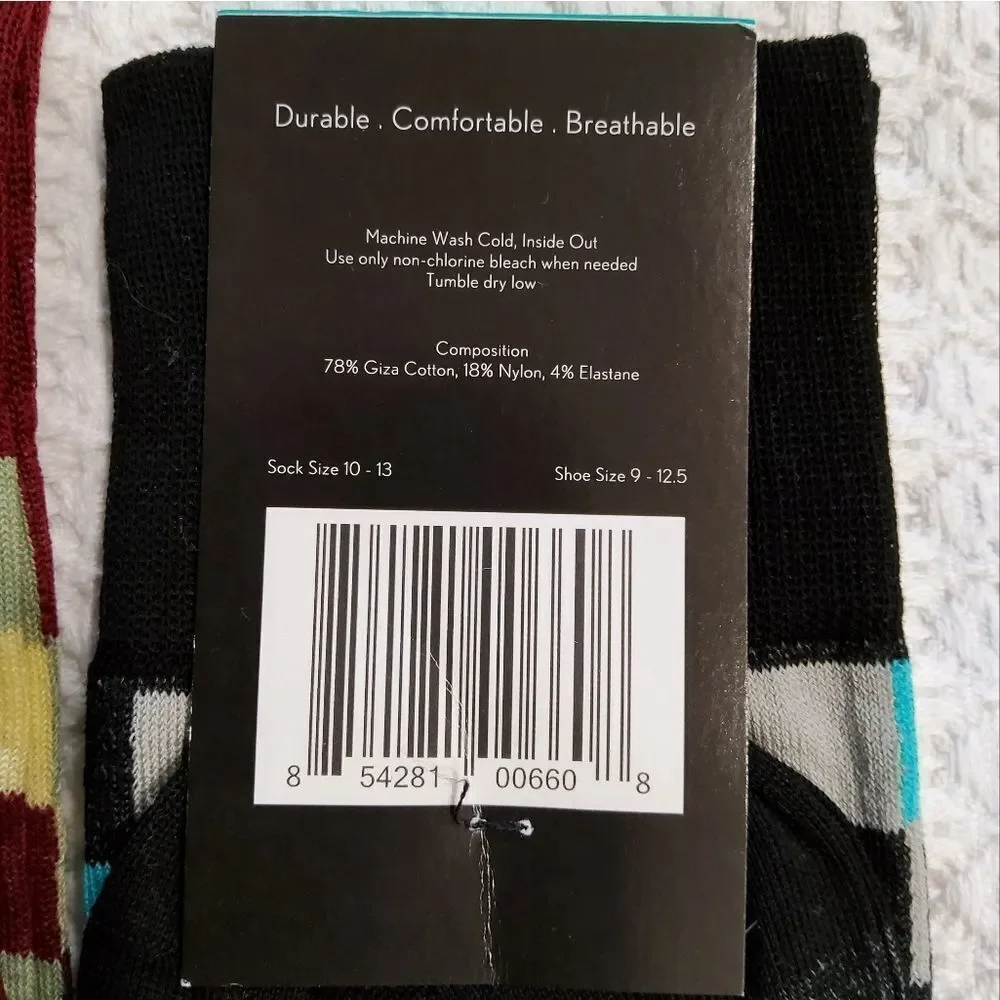 Checkerbox Men's Plaid Lot of 3 Socks Size 10-13